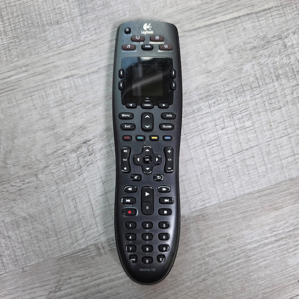 Logitech Harmony 700 Universal Remote Black Color Screen Rechargeable